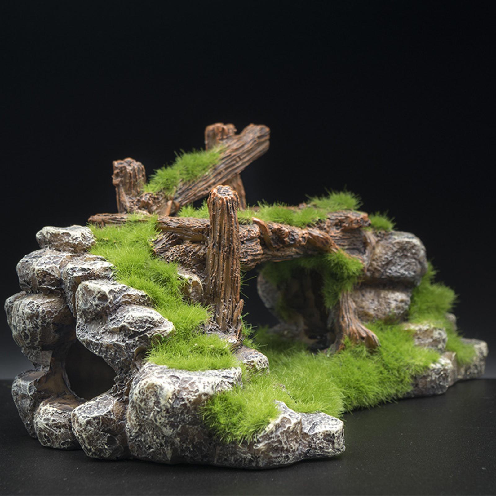Aquarium Fish Bridge - Aquarium Rockery Hideaway Aquatic Caves Multifunctional