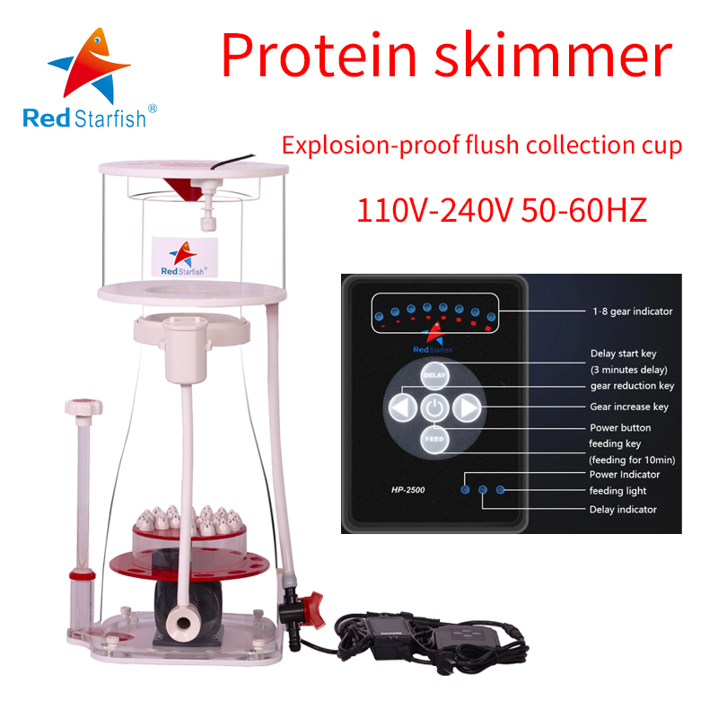 Protein Skimmer Reef - 110-240V Red Starfish Aquarium Internal Protein