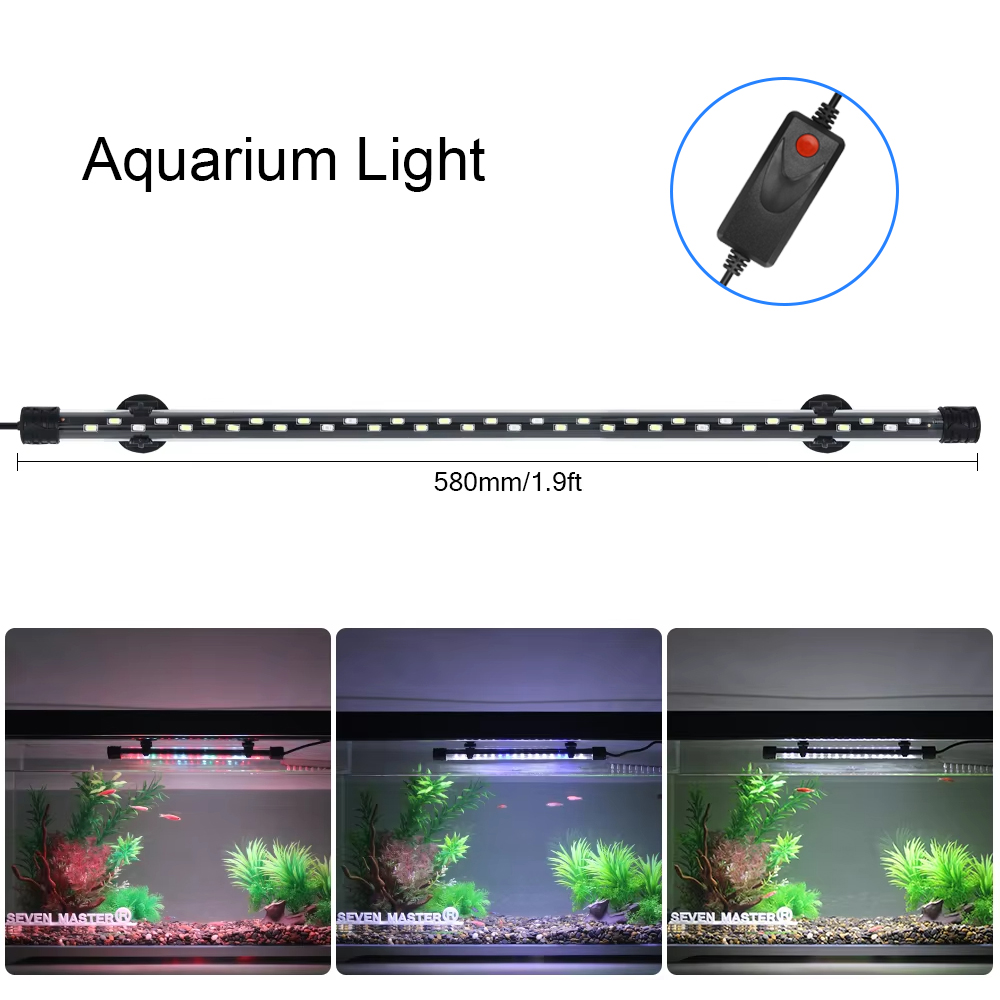 Aquarium Fish Light Lamp - 58CM Aquarium Light LED Plant Grow