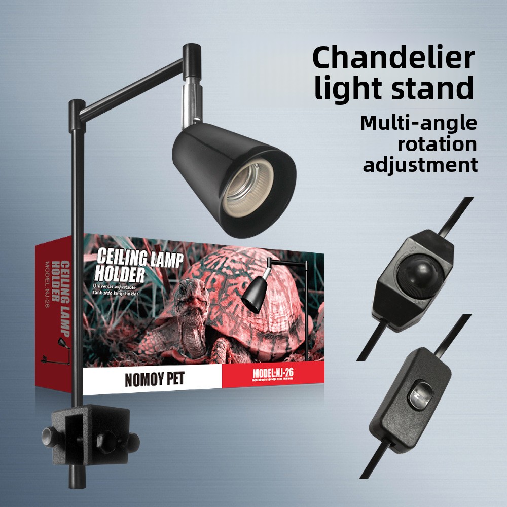 Aquarium Fish Light Lamp - NOMOY Reptile Lamp Stand with Adjustable