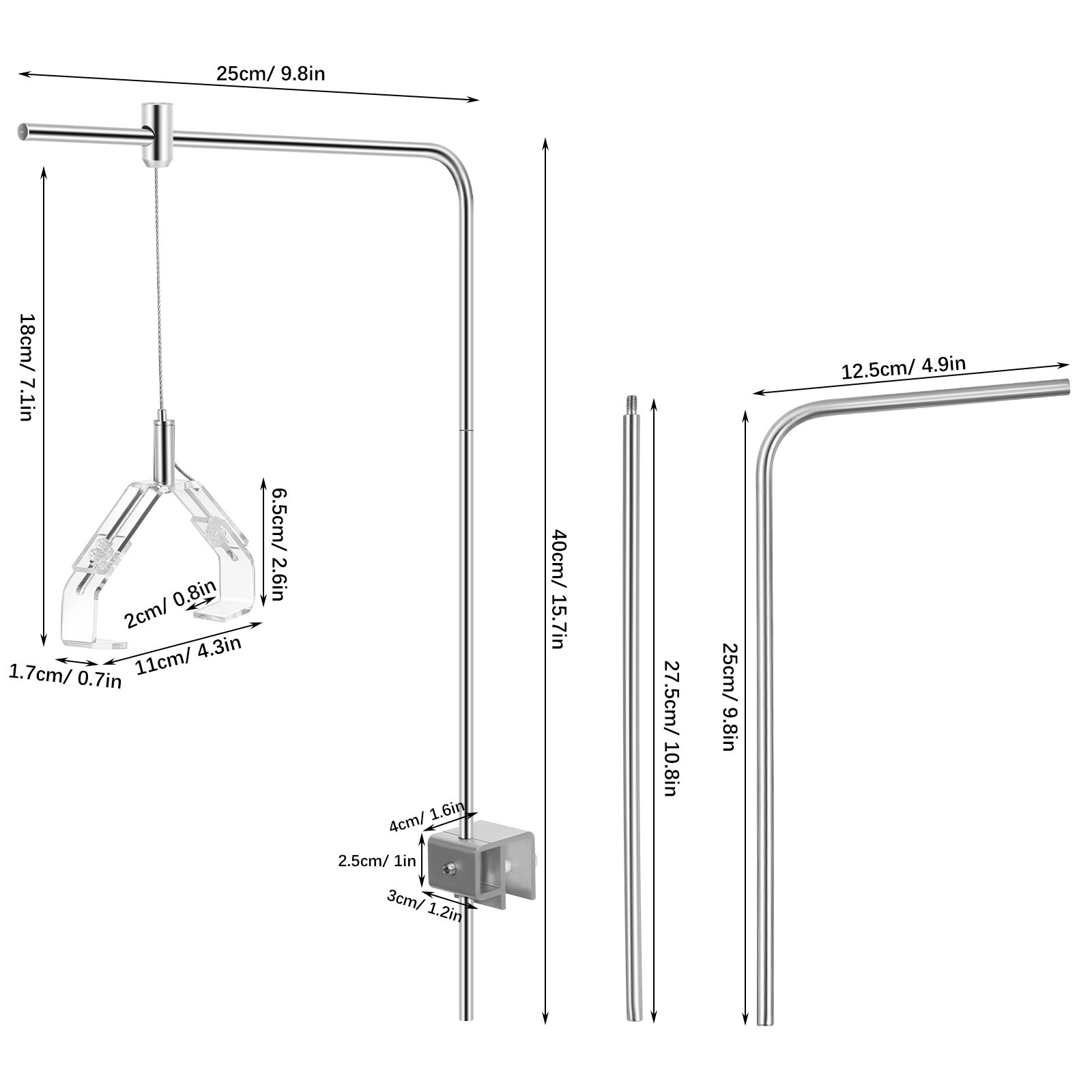 2Pcs Aquarium Lamp Holder Supp - огляд і ціна Aquarium Fish Light Lamp