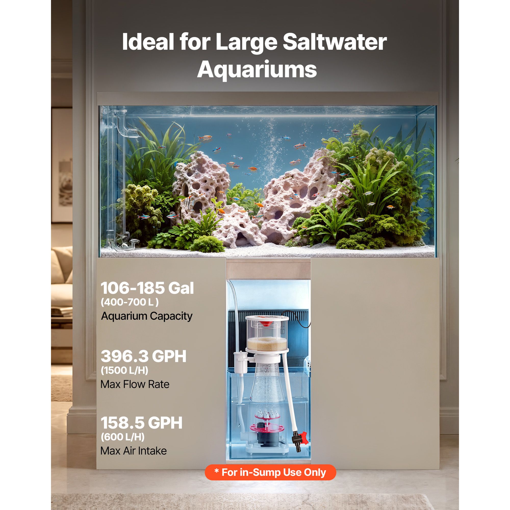 Protein Skimmer for 106-185 Ga - огляд і ціна Protein Skimmer Reef