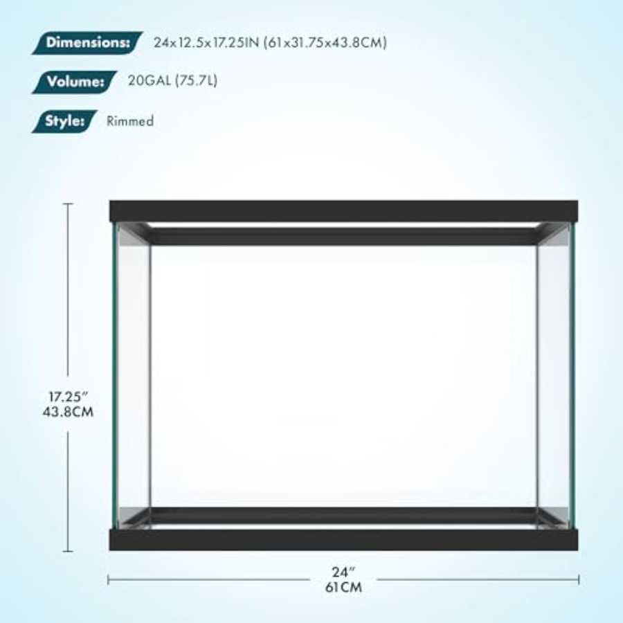 20 Gallon Glass Aquarium - 24  - огляд і ціна Fish Toy In Aquarium