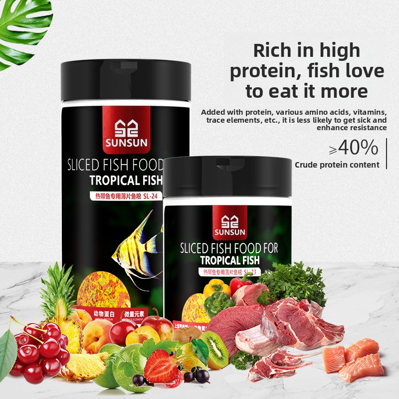 SUNSUN Premium Tropical Fish F - огляд і ціна Tetra Food Tropical Flakes