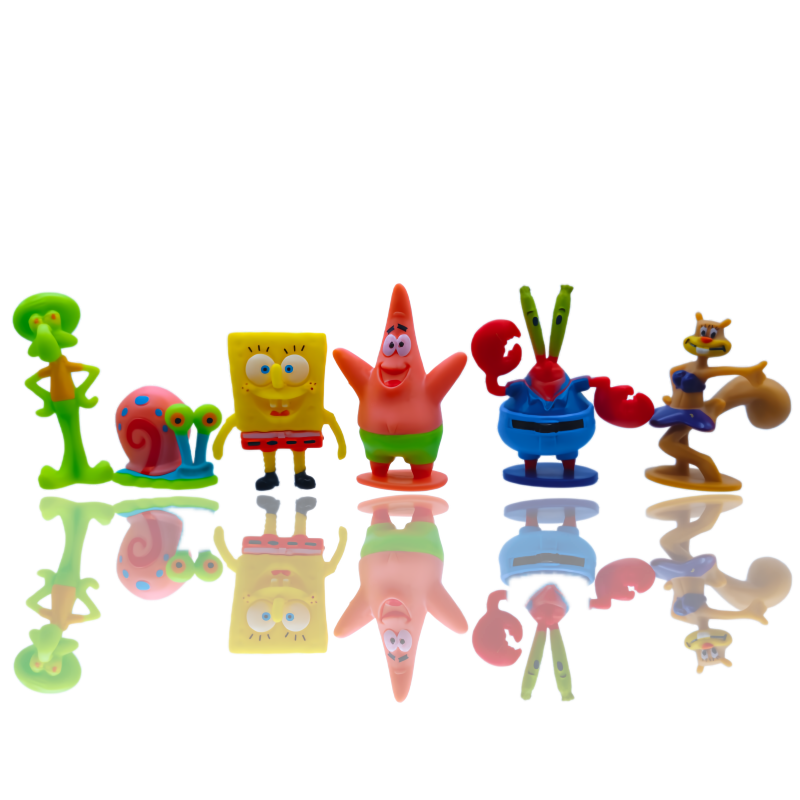 6pcs SpongeBob Fish Tank Decor - огляд і ціна Fish Toy In Aquarium