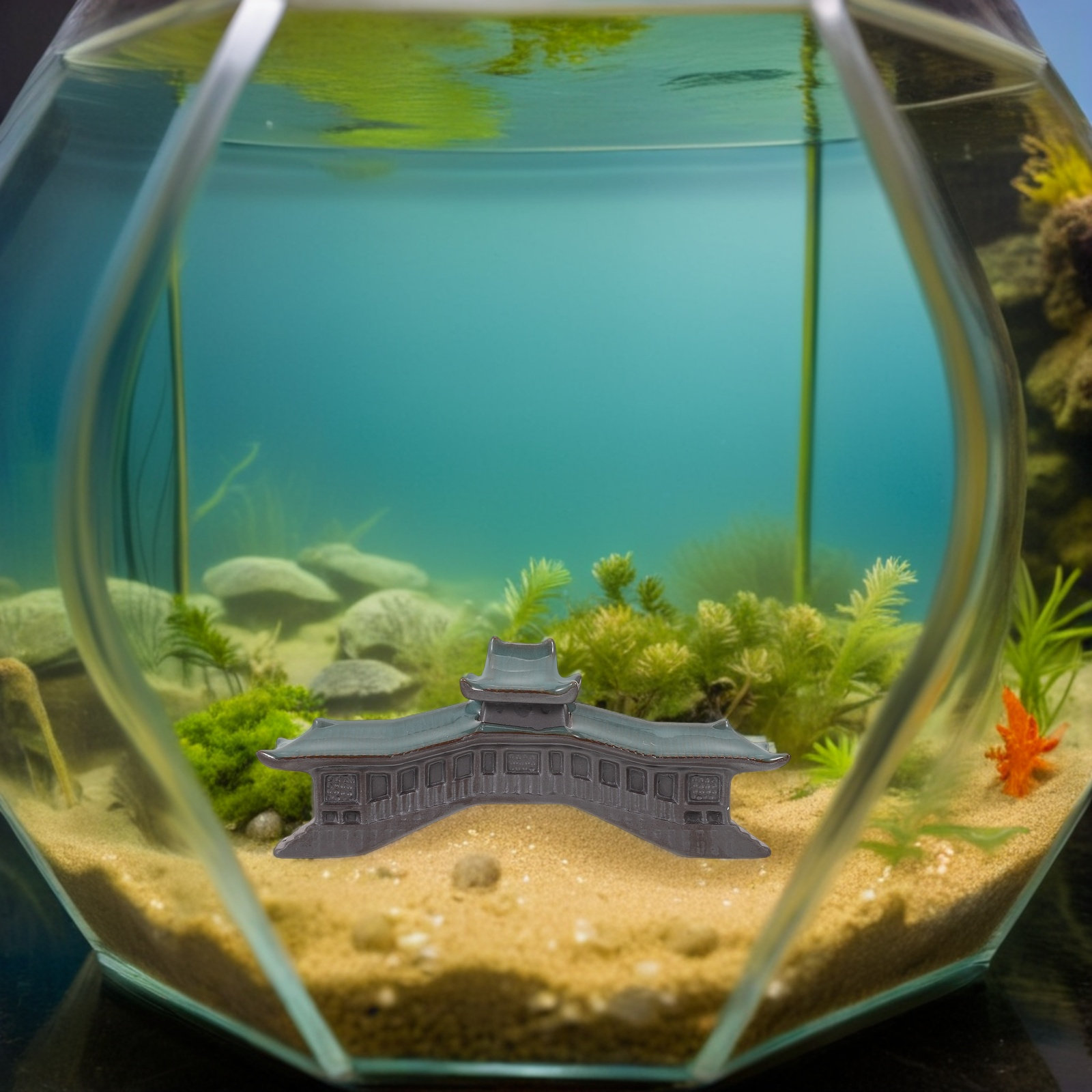 Miniature Bridge Aquarium Orna - огляд і ціна Aquarium Fish Bridge