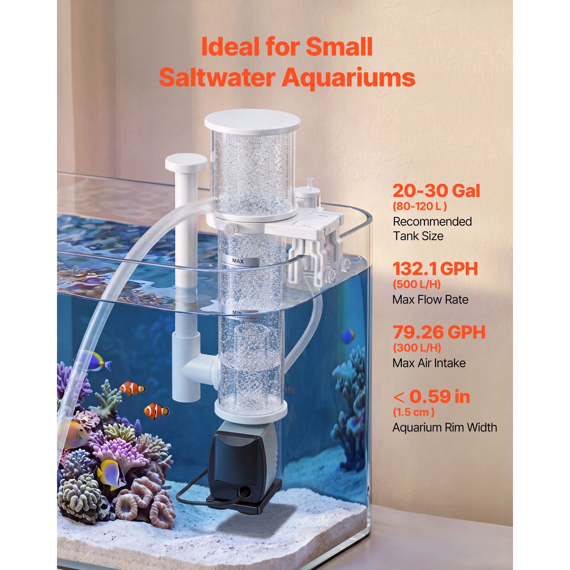 Protein Skimmer for 20-30 Gal  - огляд і ціна Protein Skimmer Reef