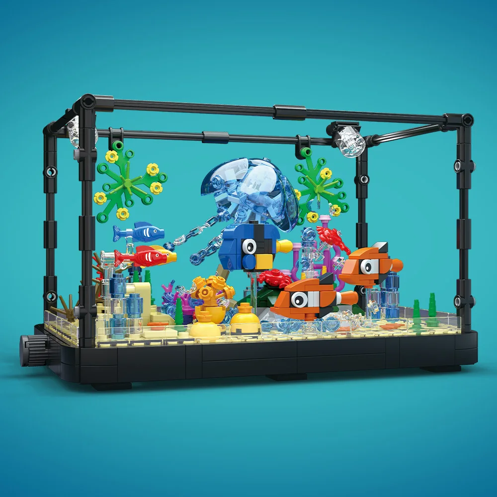 Fish Tank Building Block Set w - огляд і ціна Fish Toy In Aquarium