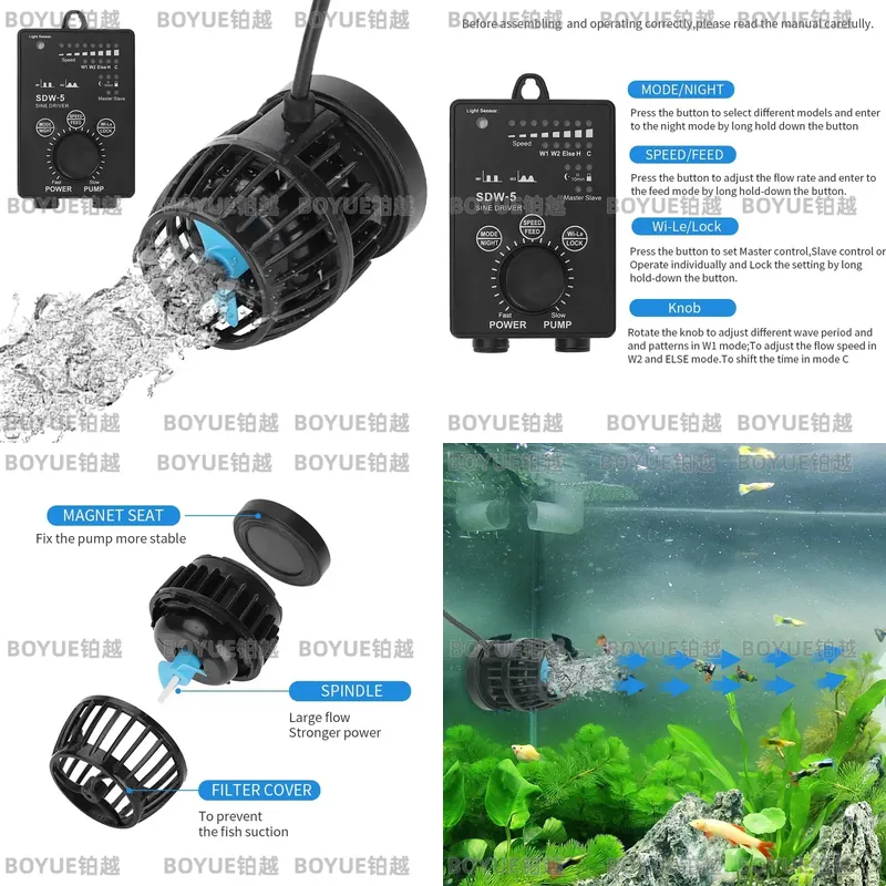 WiFi Aquarium Wave Maker Silen - огляд і ціна Powerhead Circulation Pump