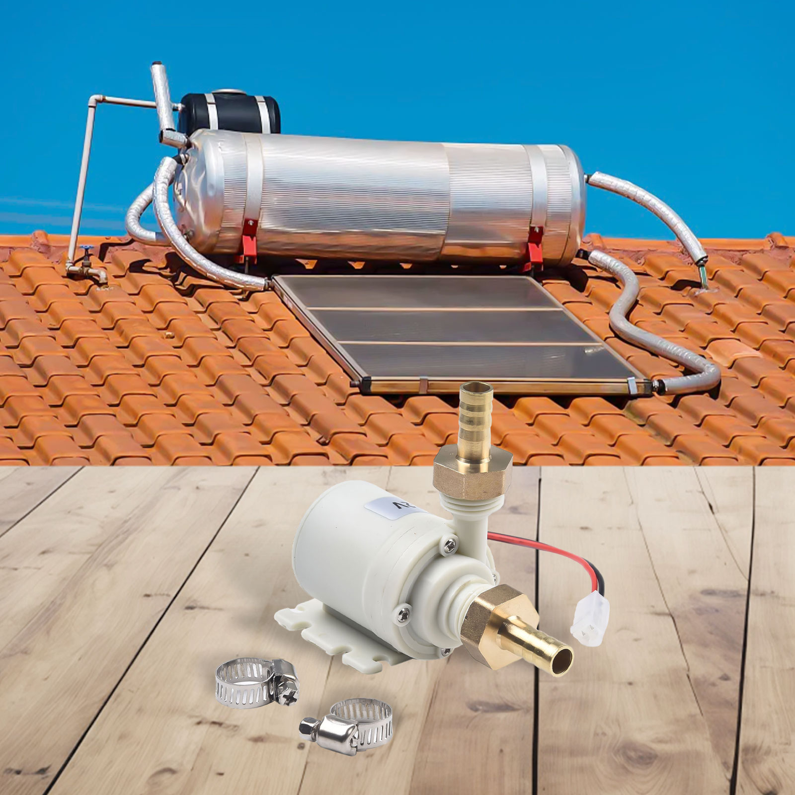12V DC Solar Water Heater Circ - огляд і ціна Powerhead Circulation Pump