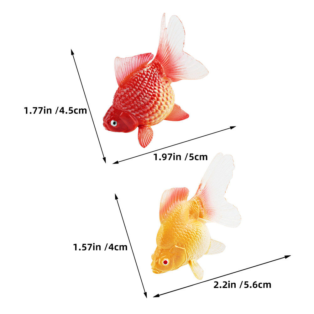 3Pcs Realistic Miniature Goldf - огляд і ціна Fish Toy In Aquarium