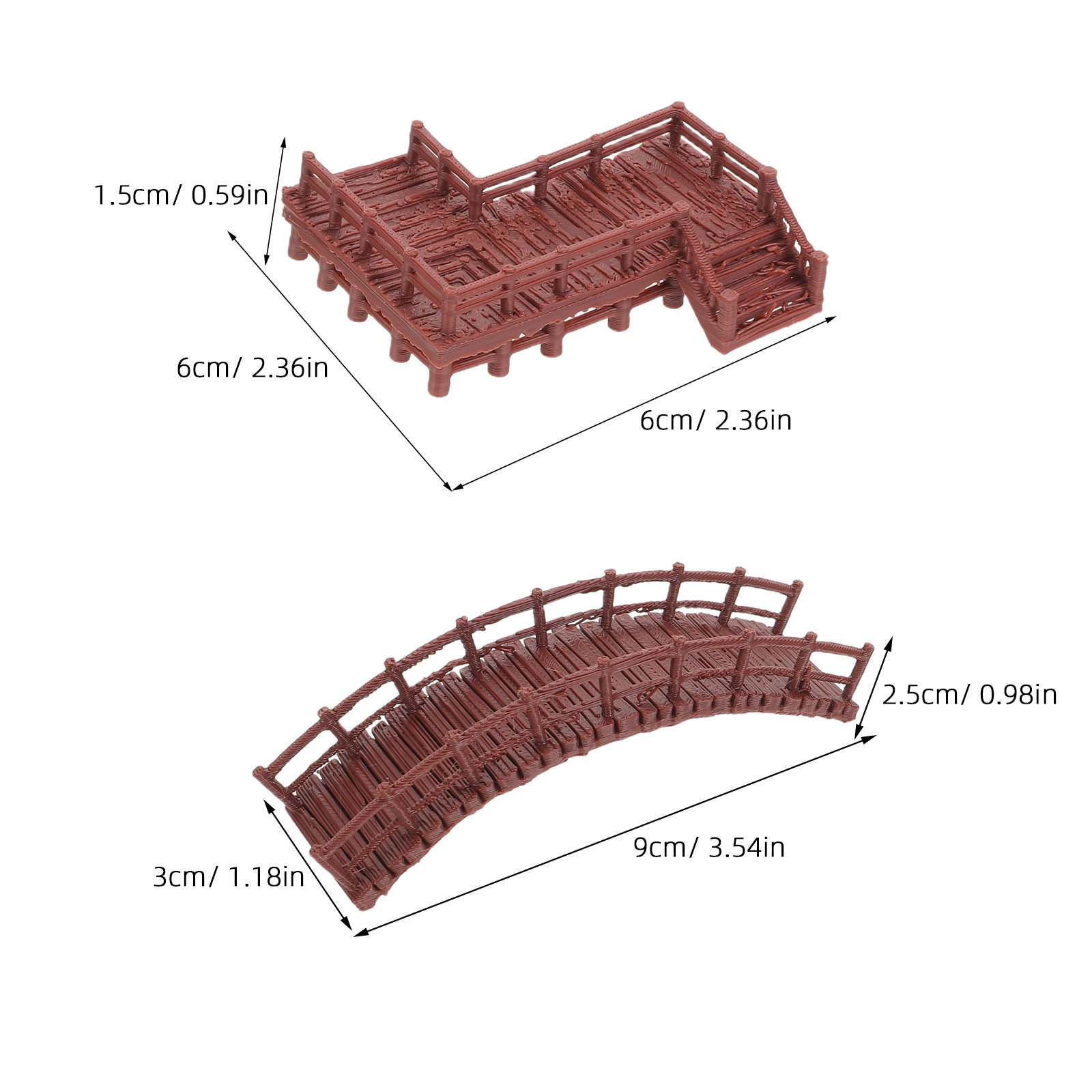 4Pcs Miniature Landscape Bridg - огляд і ціна Aquarium Fish Bridge