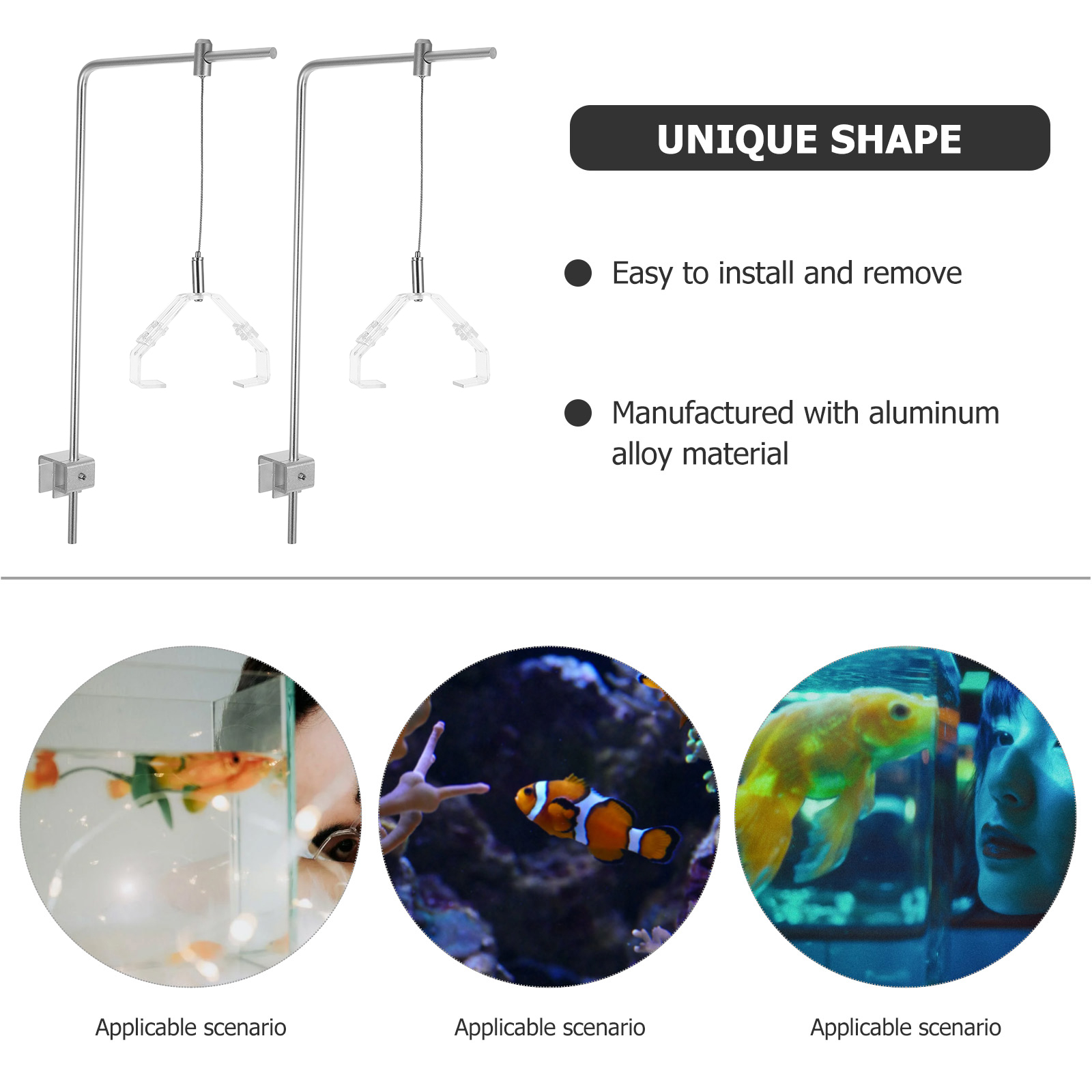 2pcs Aquarium Light Holder Wit - огляд і ціна Aquarium Fish Light Lamp