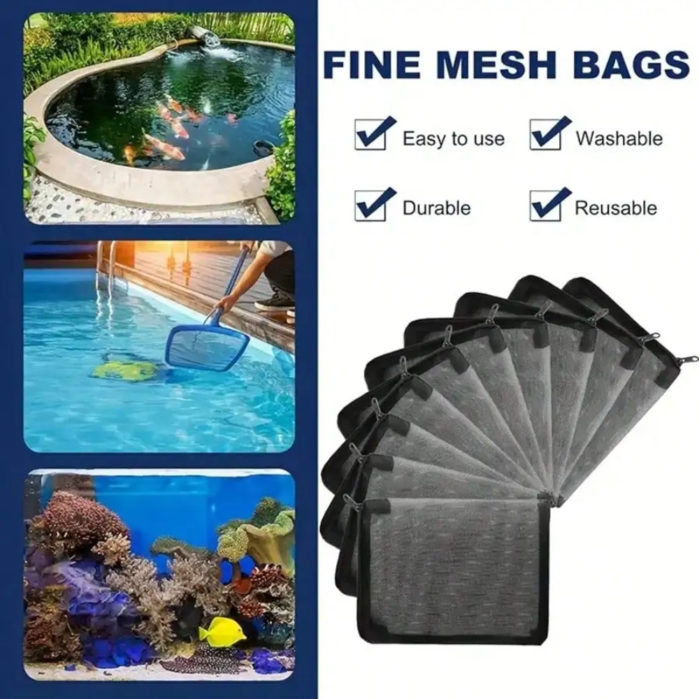 10pcs Black Mesh Filter Bags w - огляд і ціна Aquarium Fish Keeping
