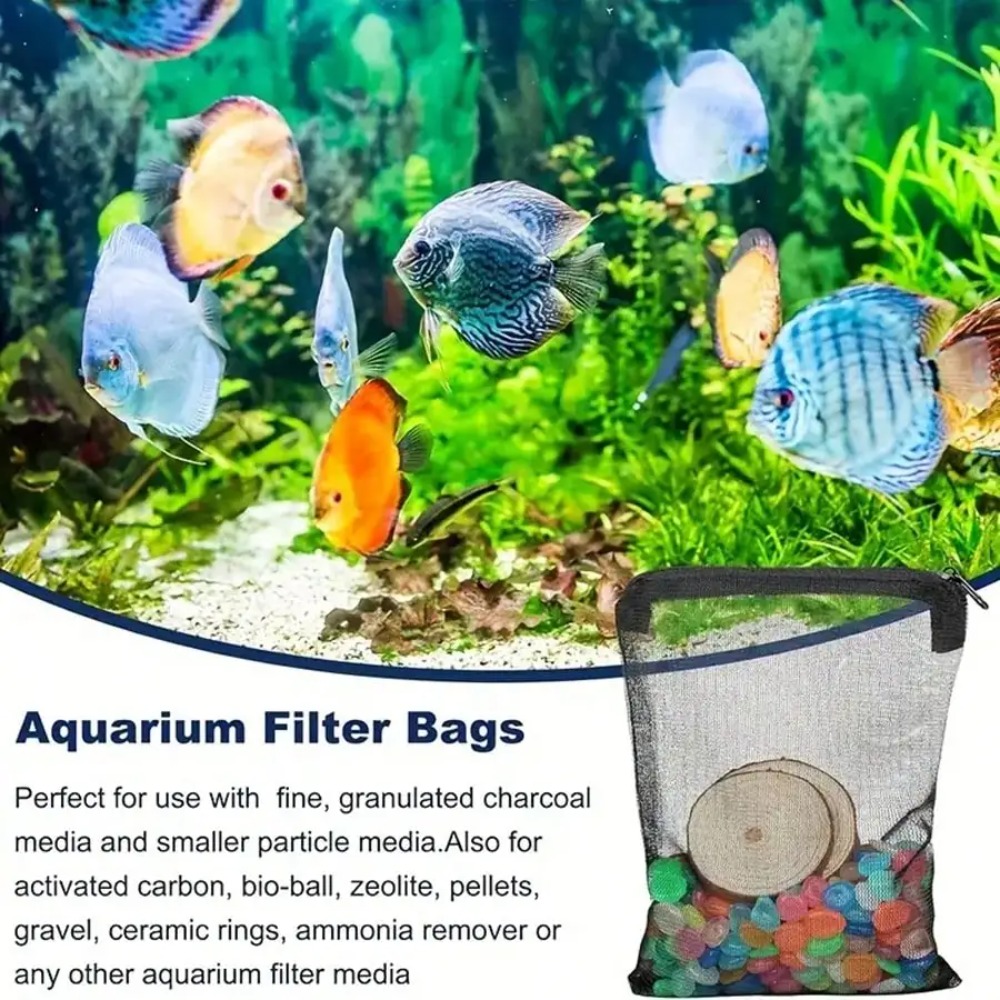 10pcs Black Mesh Filter Bags w - огляд і ціна Aquarium Fish Keeping