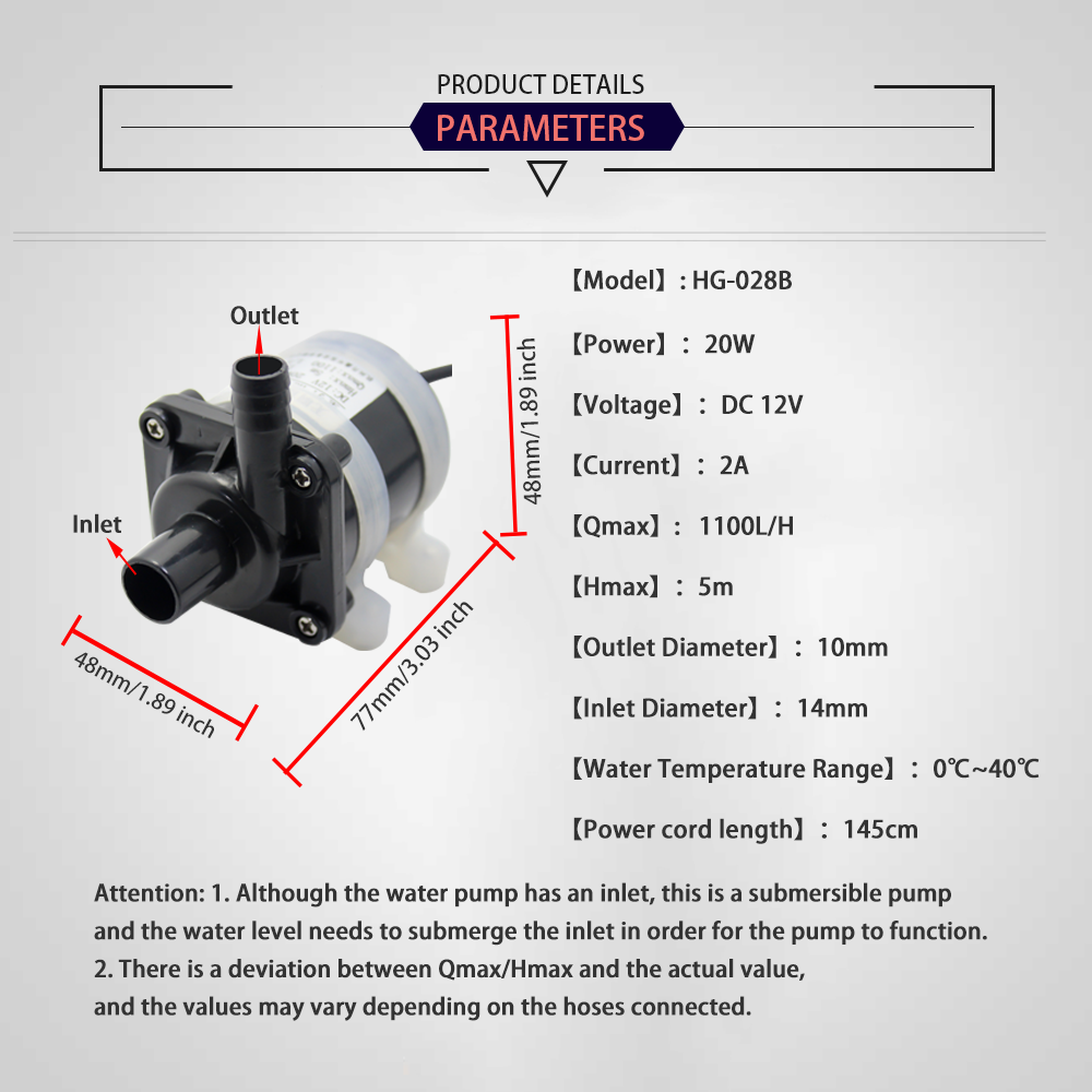 12V DC Brushless Small Submers - огляд і ціна Aquarium Fish Small